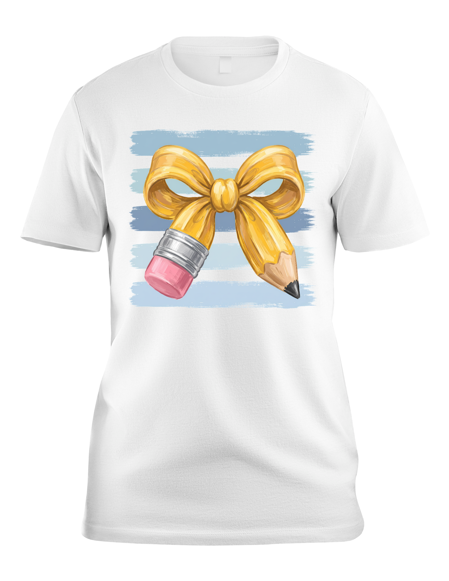 Pencil Bow Tee Adult Graphic T-Shirt