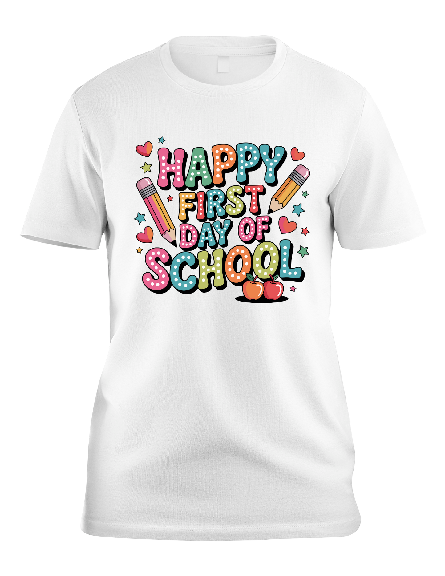 Happy First Day Of School Adult Graphic T-Shirt