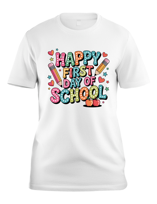 Happy First Day Of School Adult Graphic T-Shirt