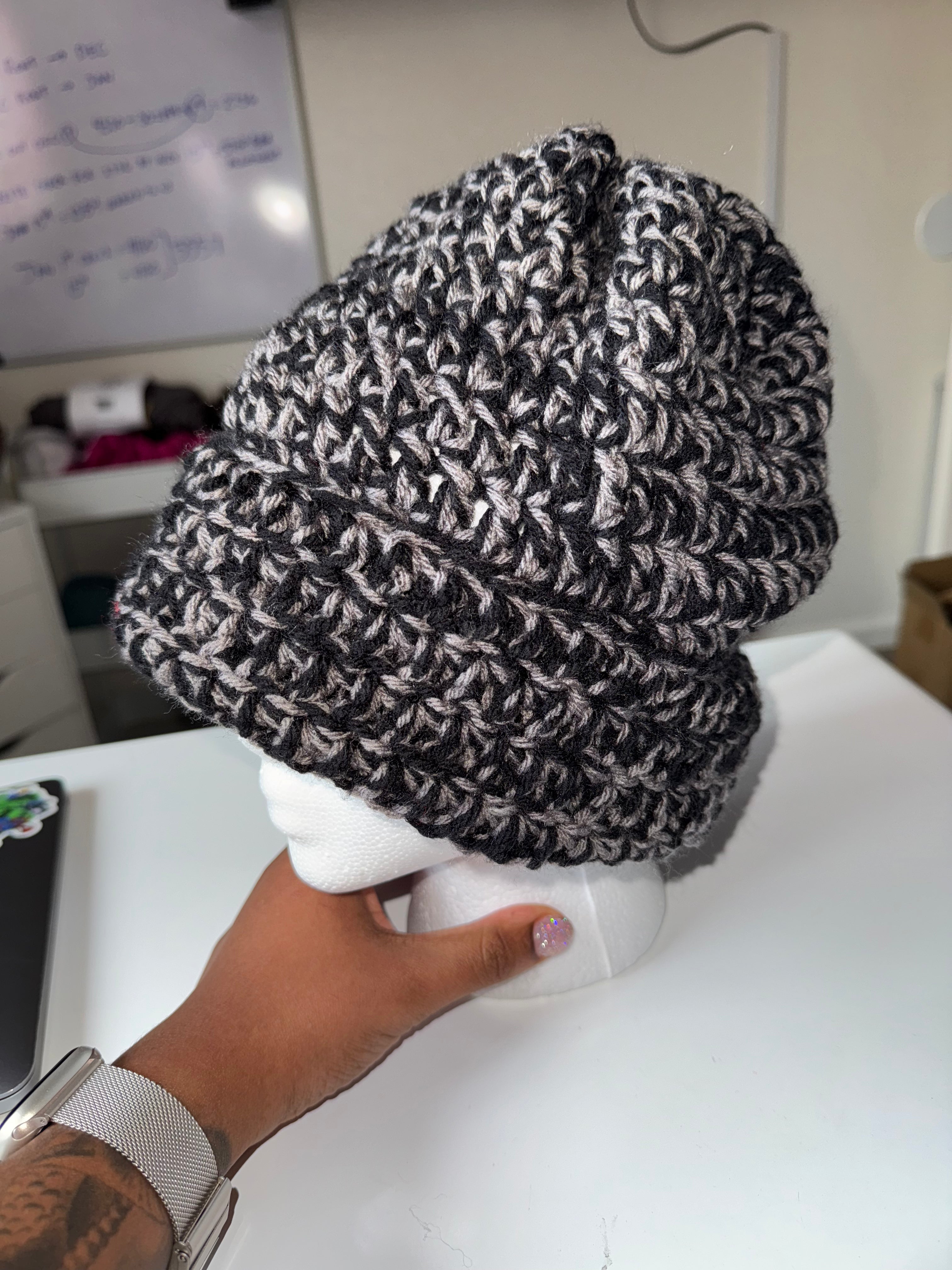 Grey scale beanie