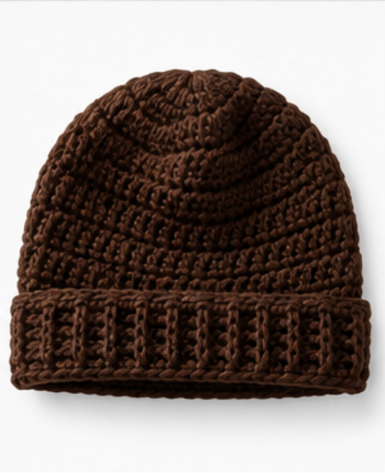 Classic Solid-Color Crochet Beanie