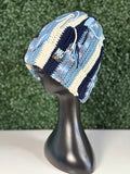 Denim Blues Scrap Yarn Beanie