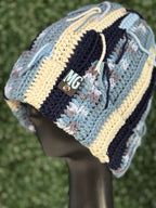 Denim Blues Scrap Yarn Beanie