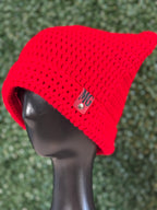 Satin lined "Rojo" Cat ear Beanie