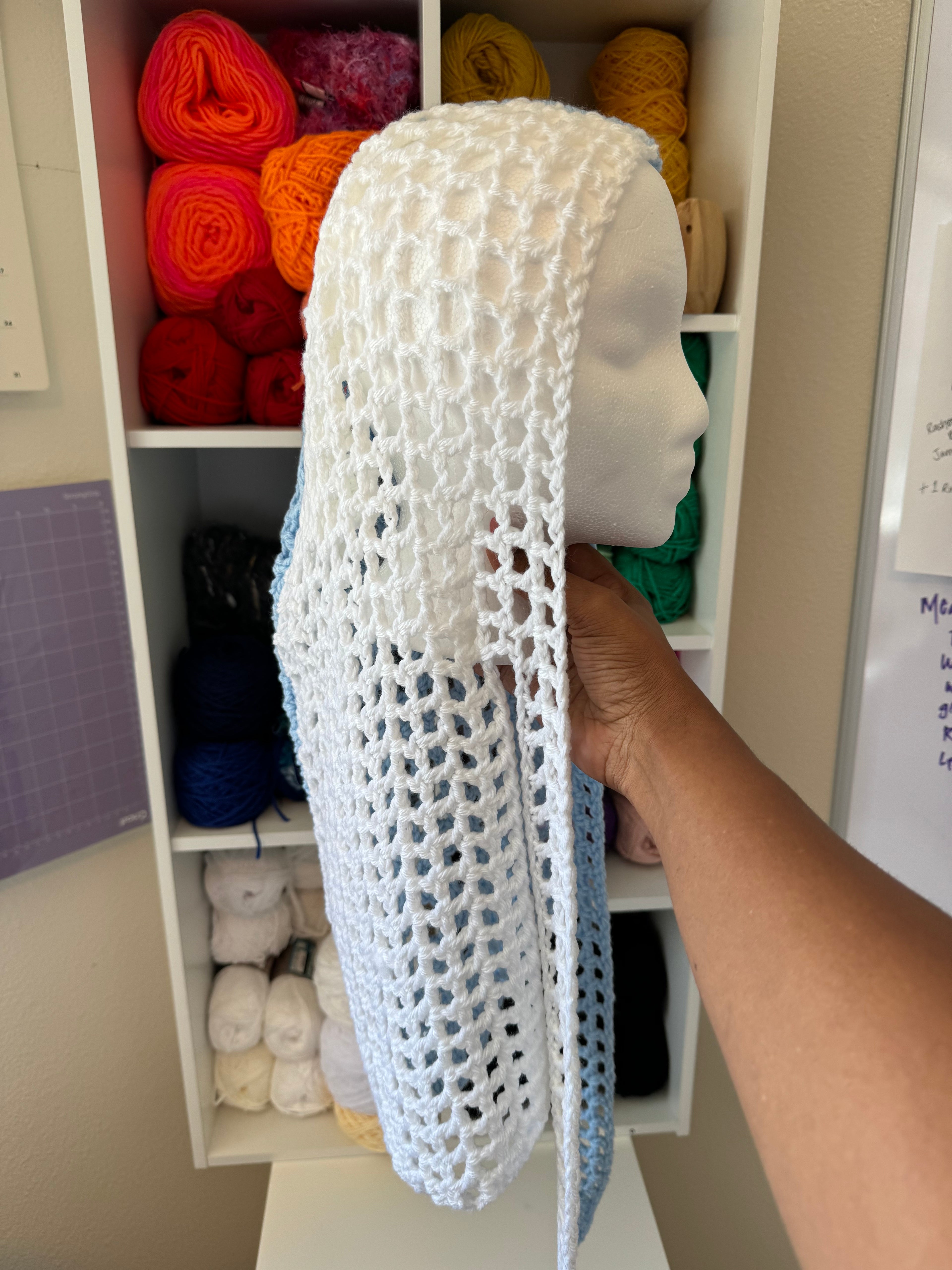 Sky Blue & White Viral Durag