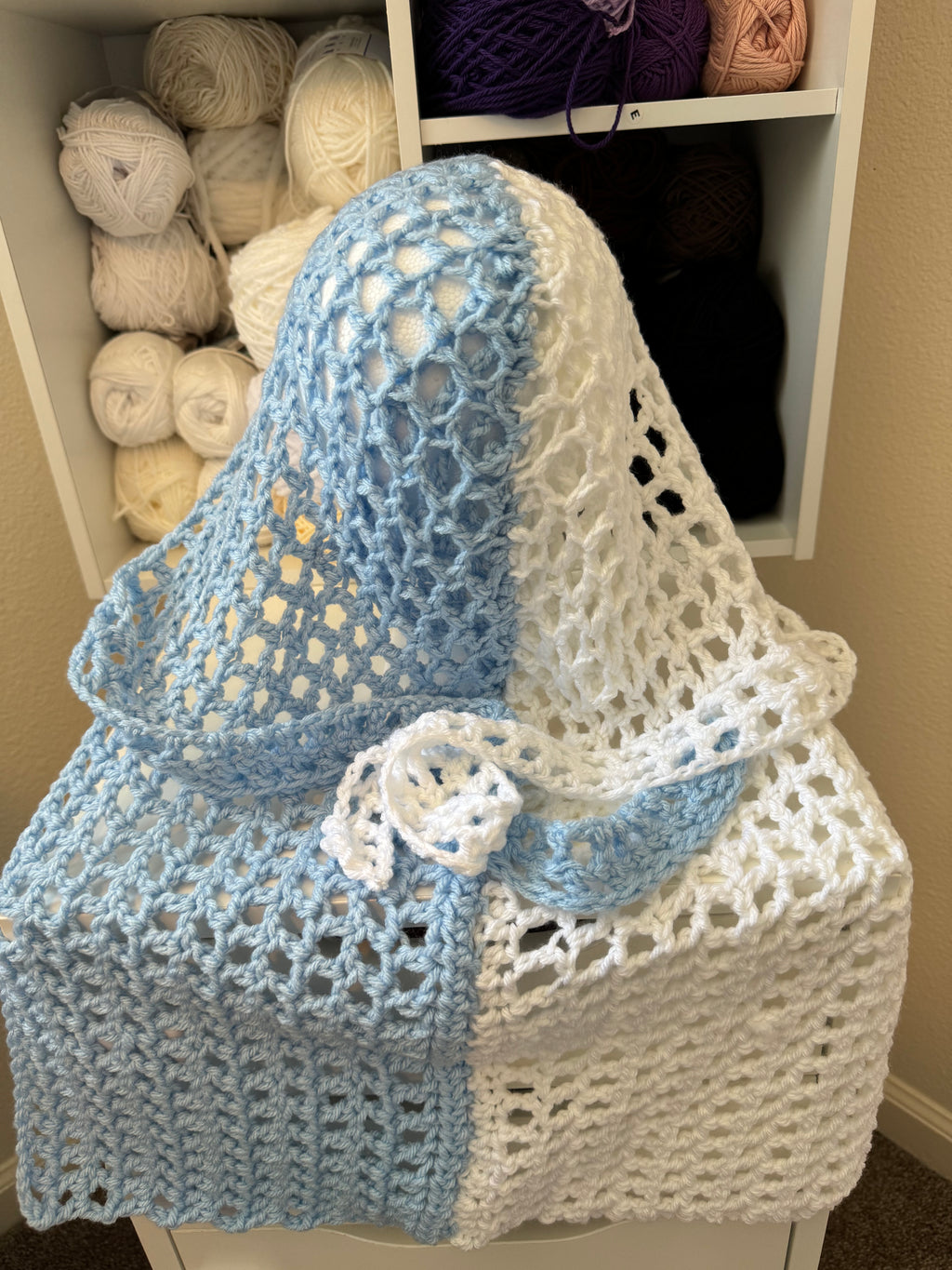 Sky Blue & White Viral Durag