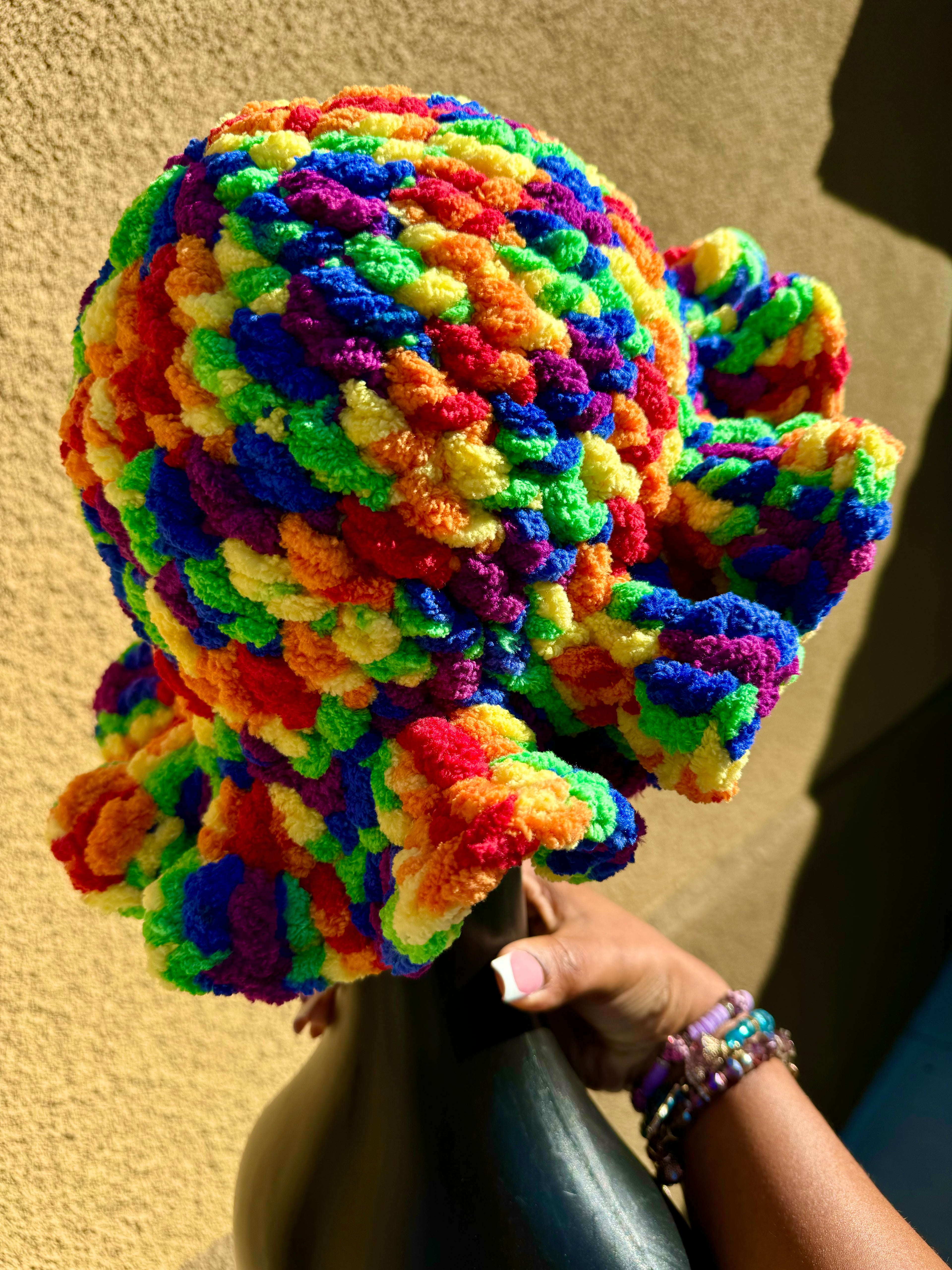 "Skittles" Ruffle Bucket Hat