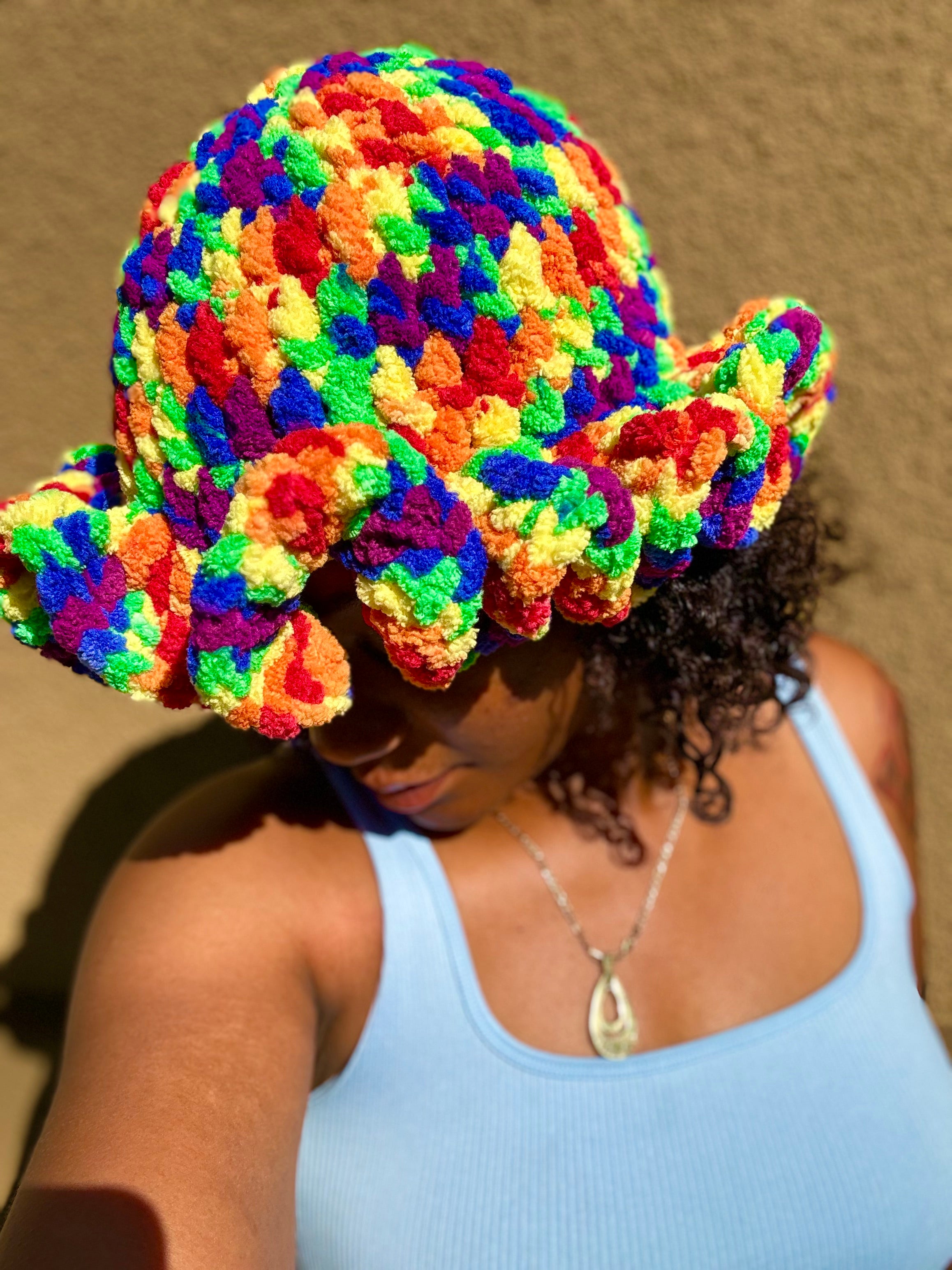 "Skittles" Ruffle Bucket Hat