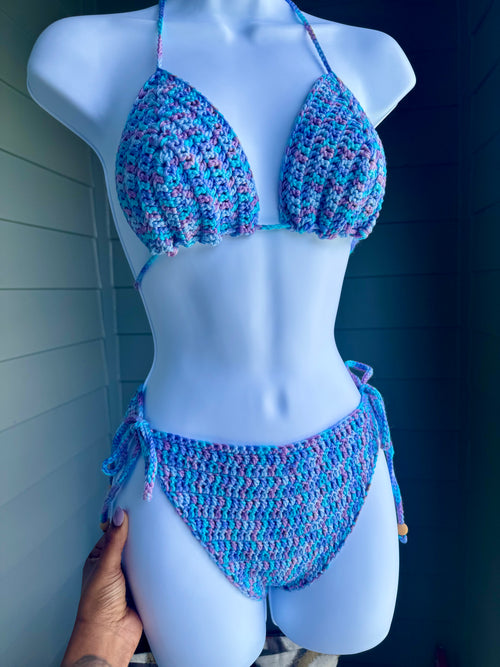 "Blueberry" 2 piece bikini set