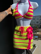 "Summer Paradise" 2 piece bikini skirt set