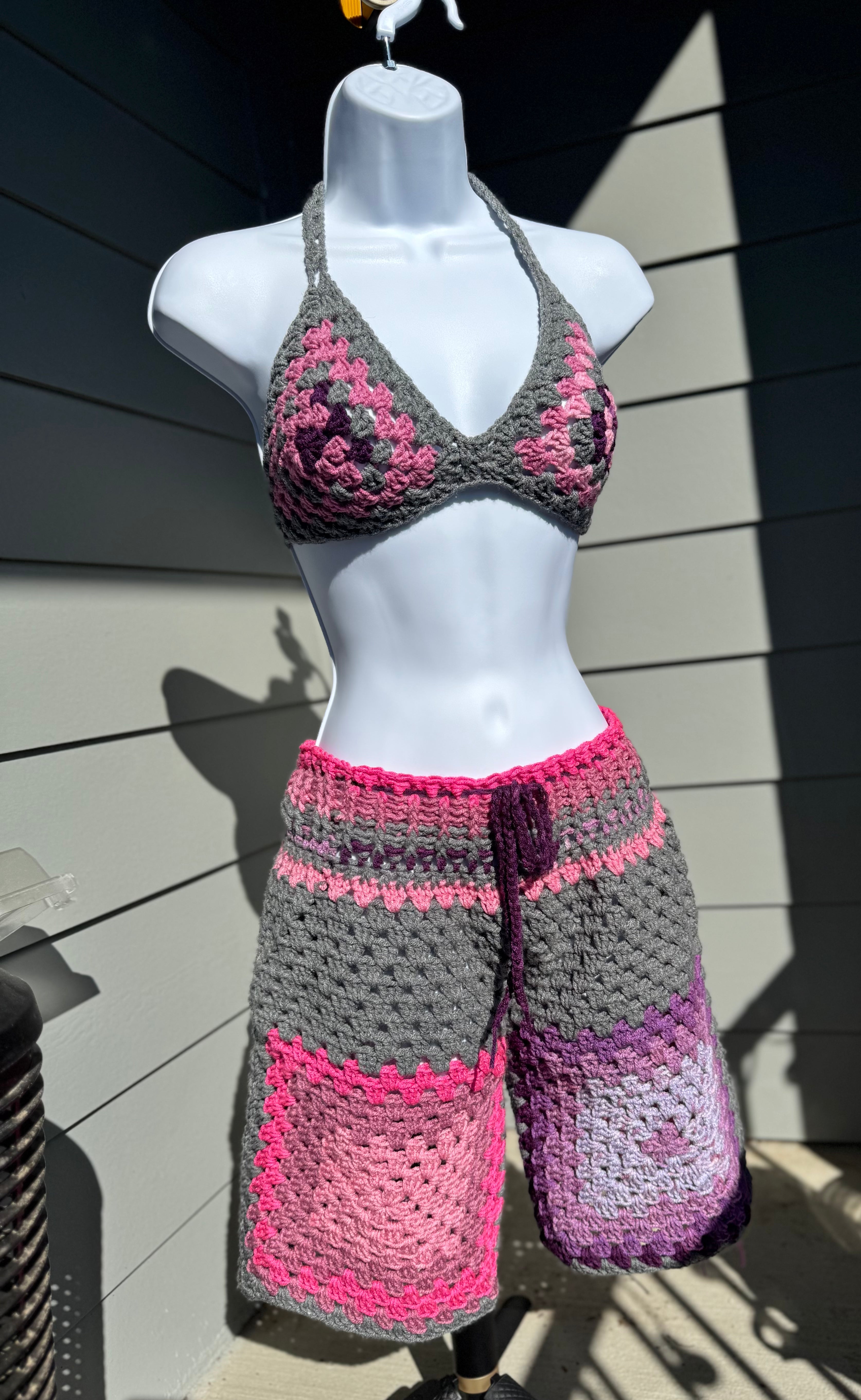 "Biker type" biker short bikini set