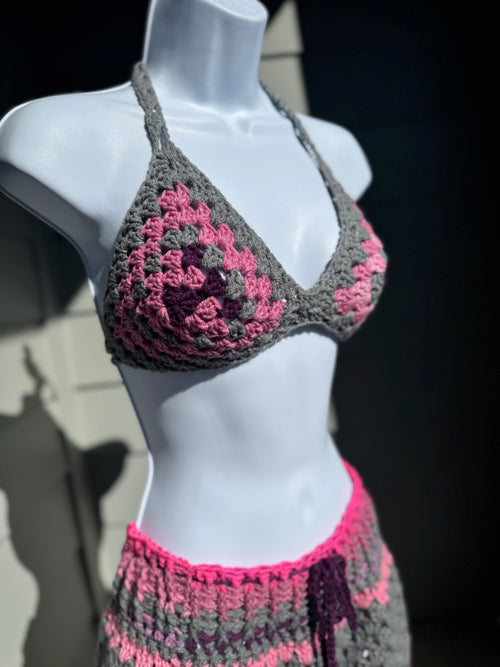 "Biker type" biker short bikini set