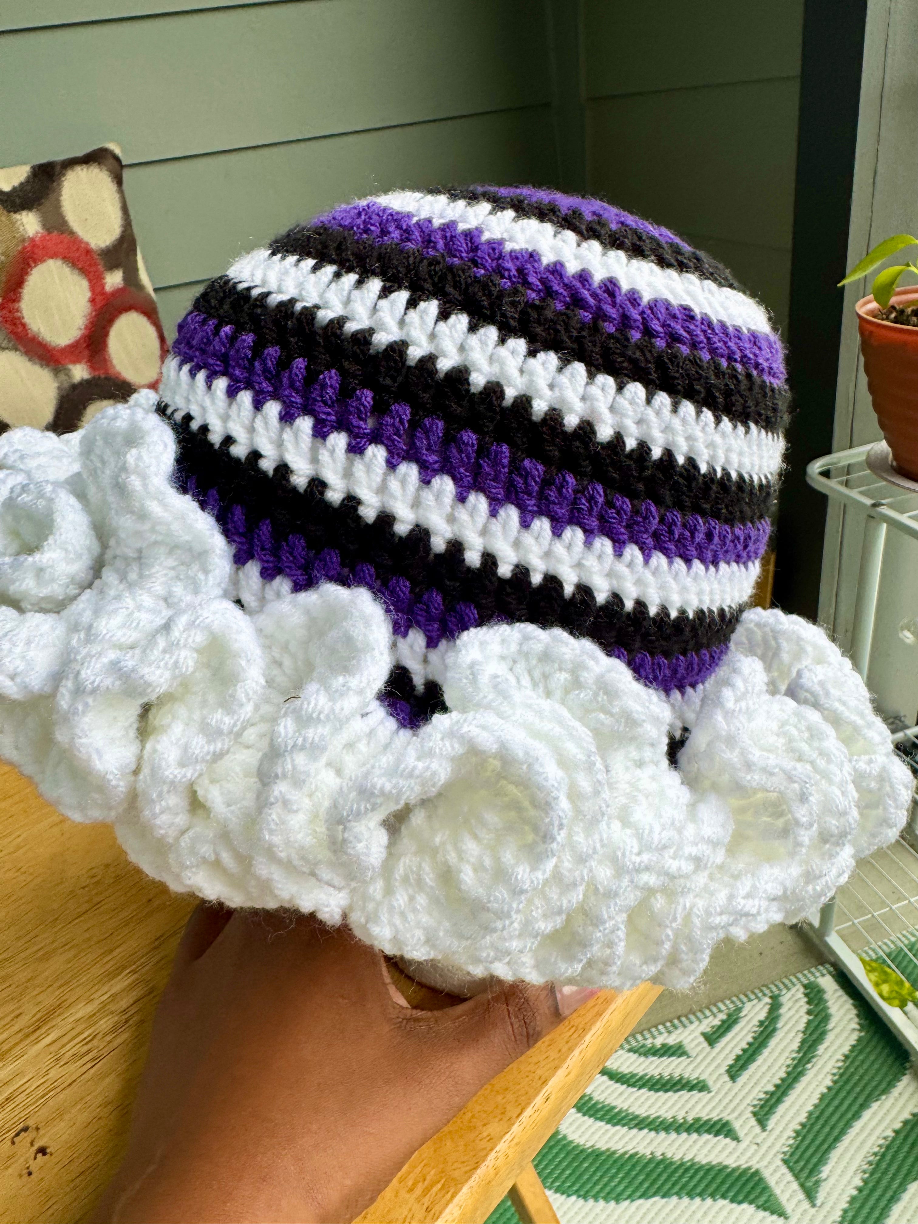 "Purple Peace" Ruffle Bucket