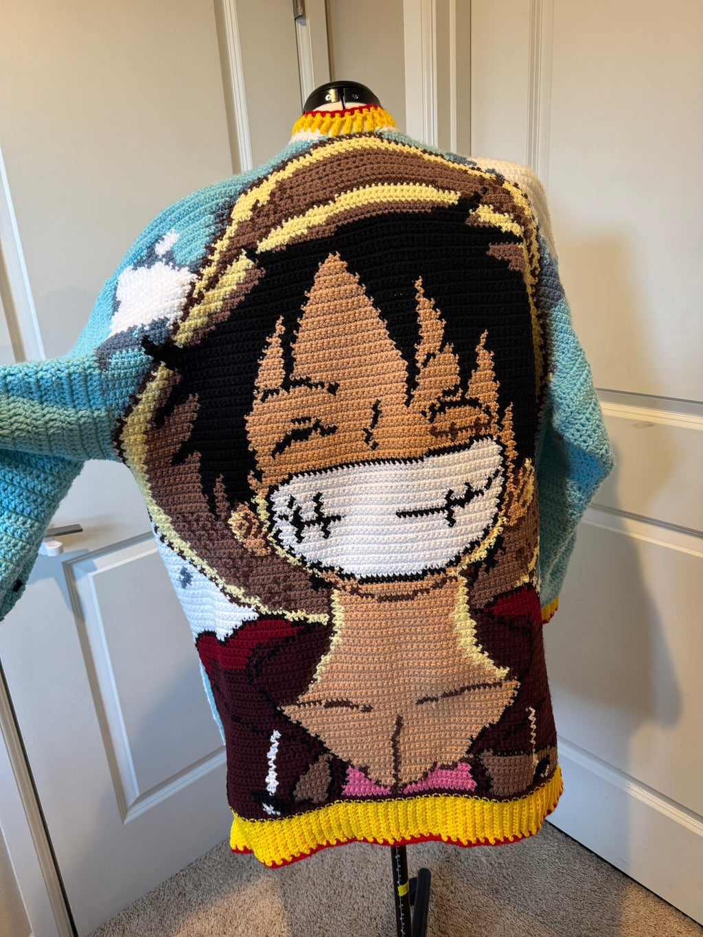 Custom Tapestry Crochet Cardigan