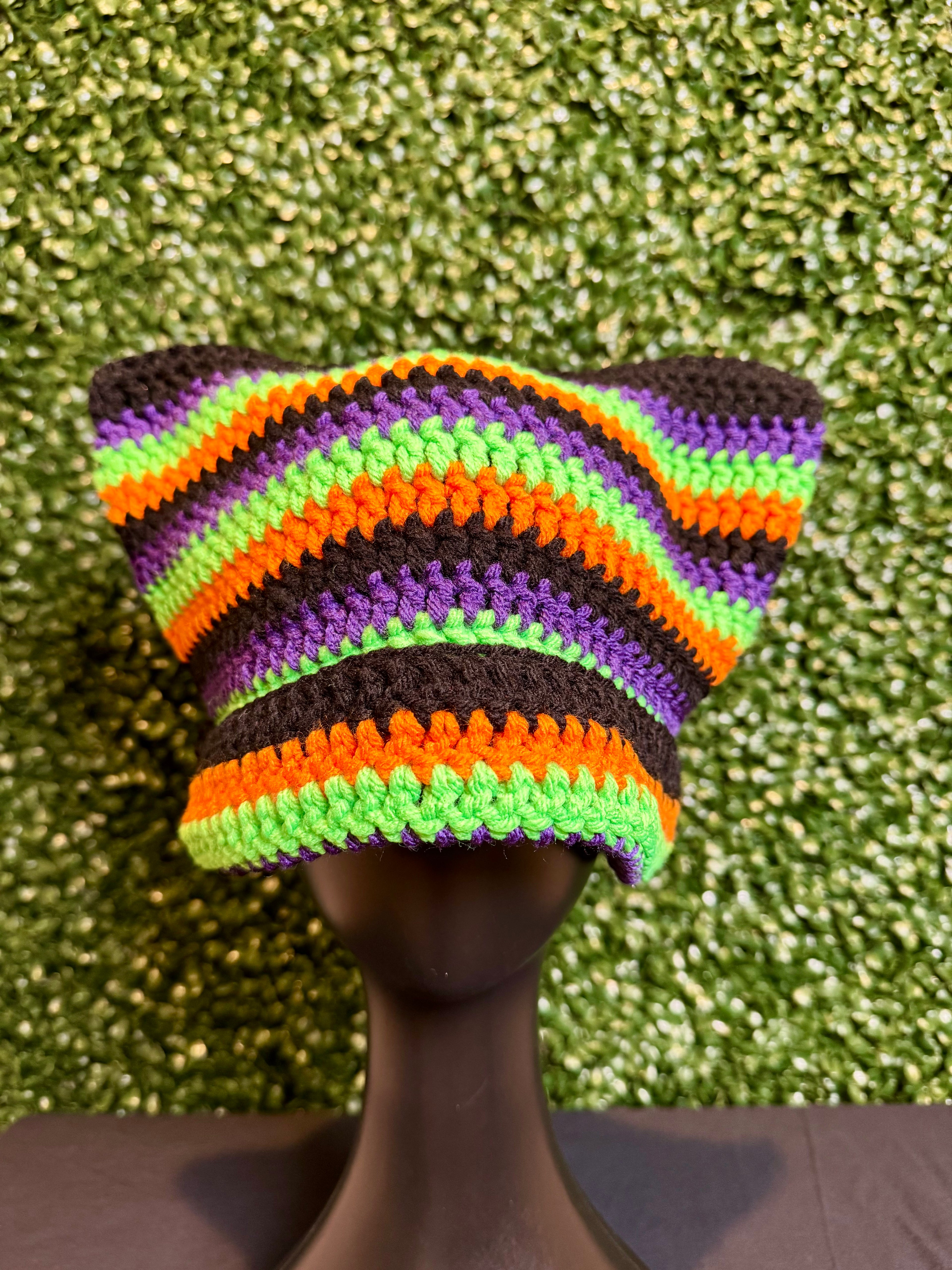 "Spooky Ookie" Halloween cat ear beanie