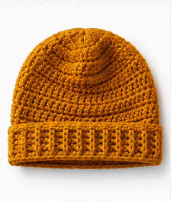 Classic Solid-Color Crochet Beanie