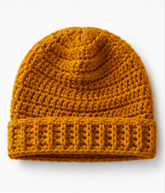 Classic Solid-Color Crochet Beanie