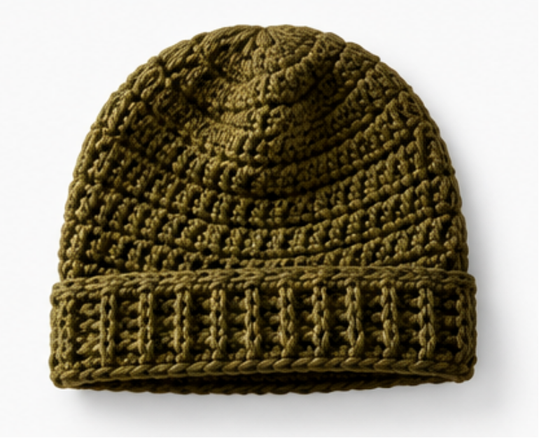 Classic Solid-Color Crochet Beanie