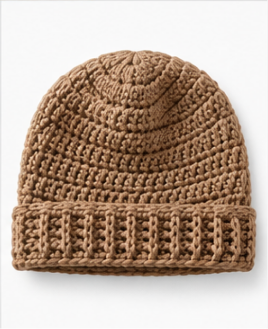Classic Solid-Color Crochet Beanie