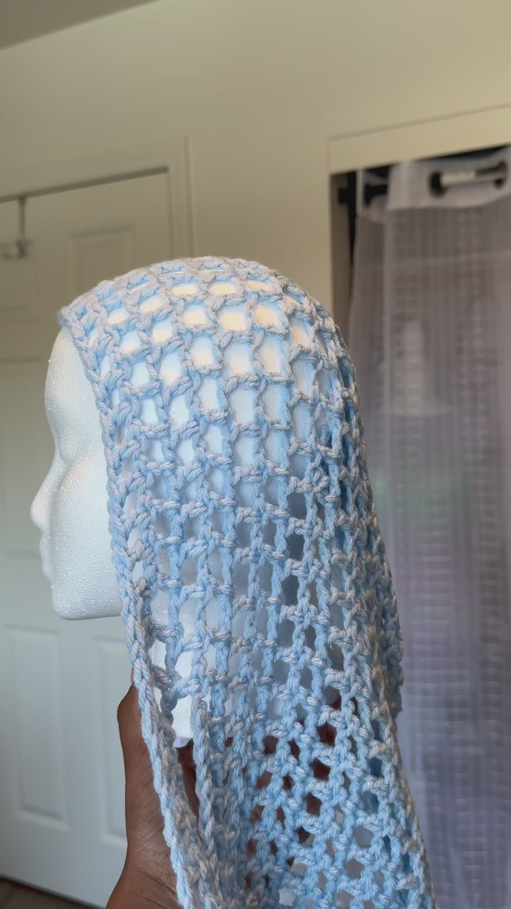 Sky Blue & White Viral Durag